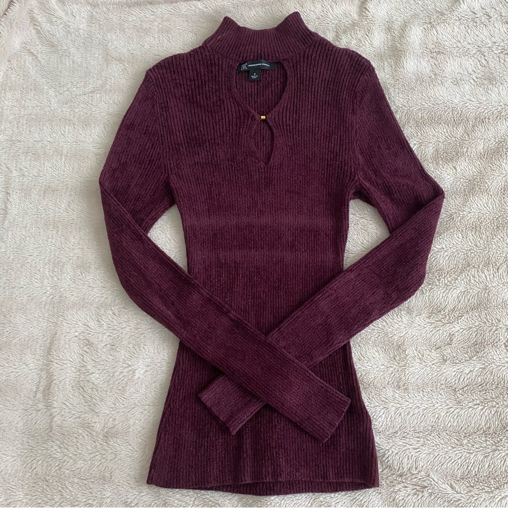 INC International Concepts Keyhole Mock Neck Sweater